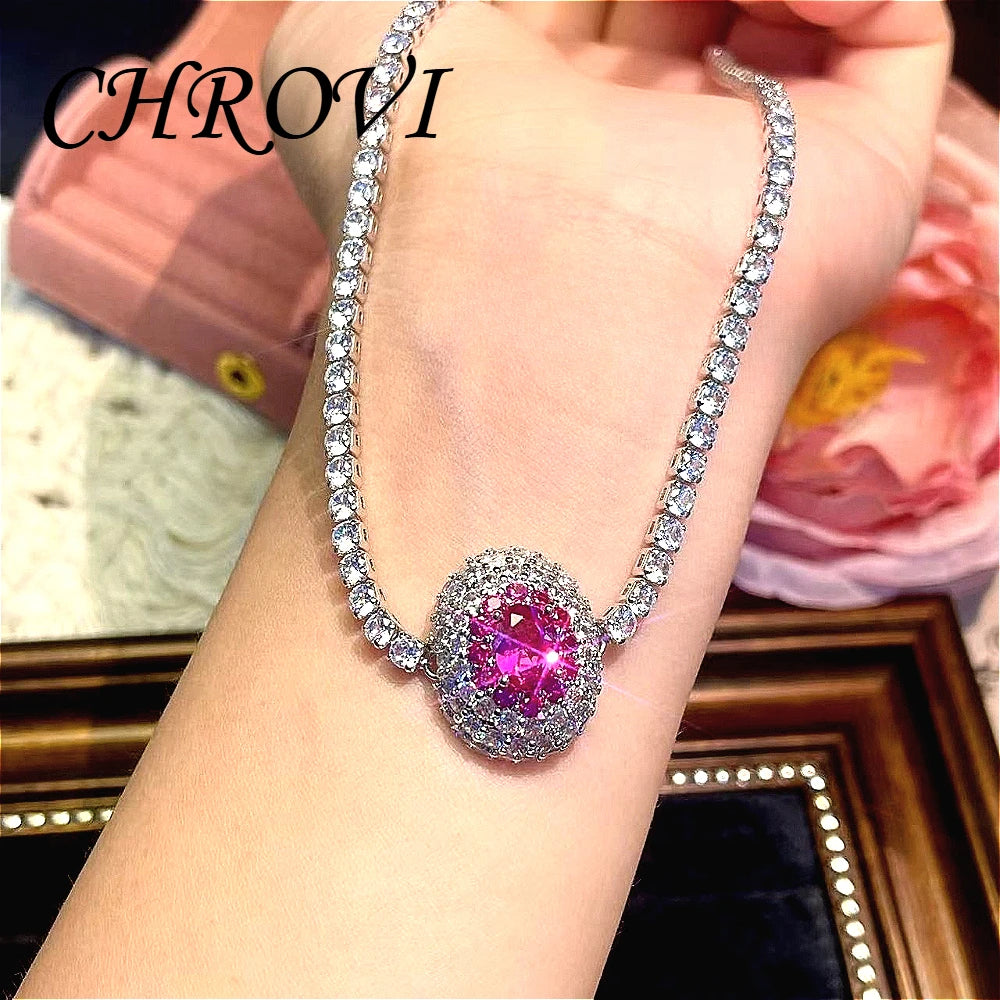 Exquisite 925 sterling silver diamond-studded necklace, stylish emerald diamond ring, earrings, and gemstone set.