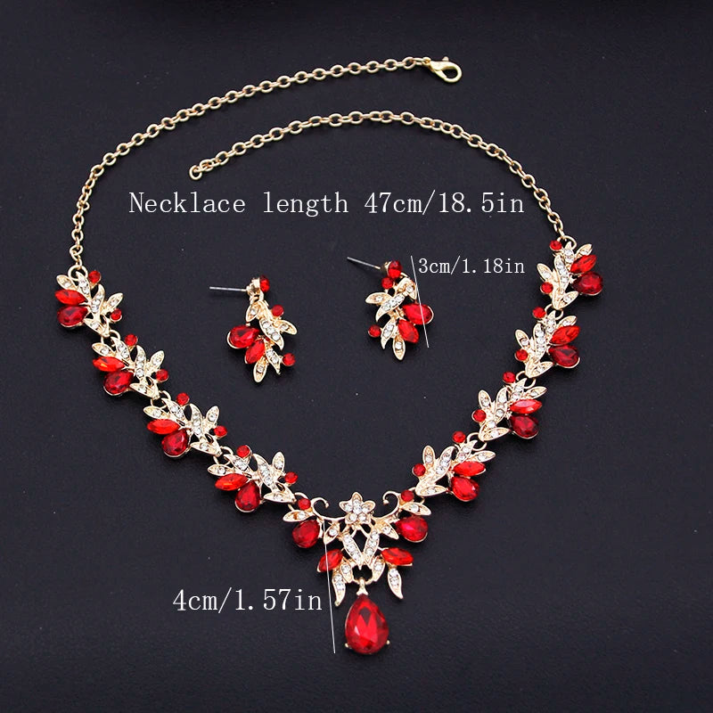 Butterfly Collar Opal Pink Bridal Jewelry Sets for Women Choker Necklace Earring Set Wedding Bride Jewelry Sets 3 Pcs Gifts