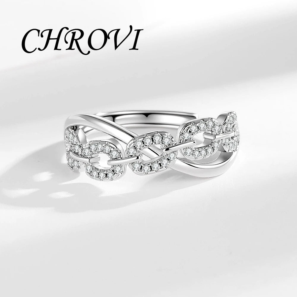 Luxury-Style 925 Sterling Silver Ring Set with Diamonds - Fashionable, Trendy, Personalized Finger Ring for Women