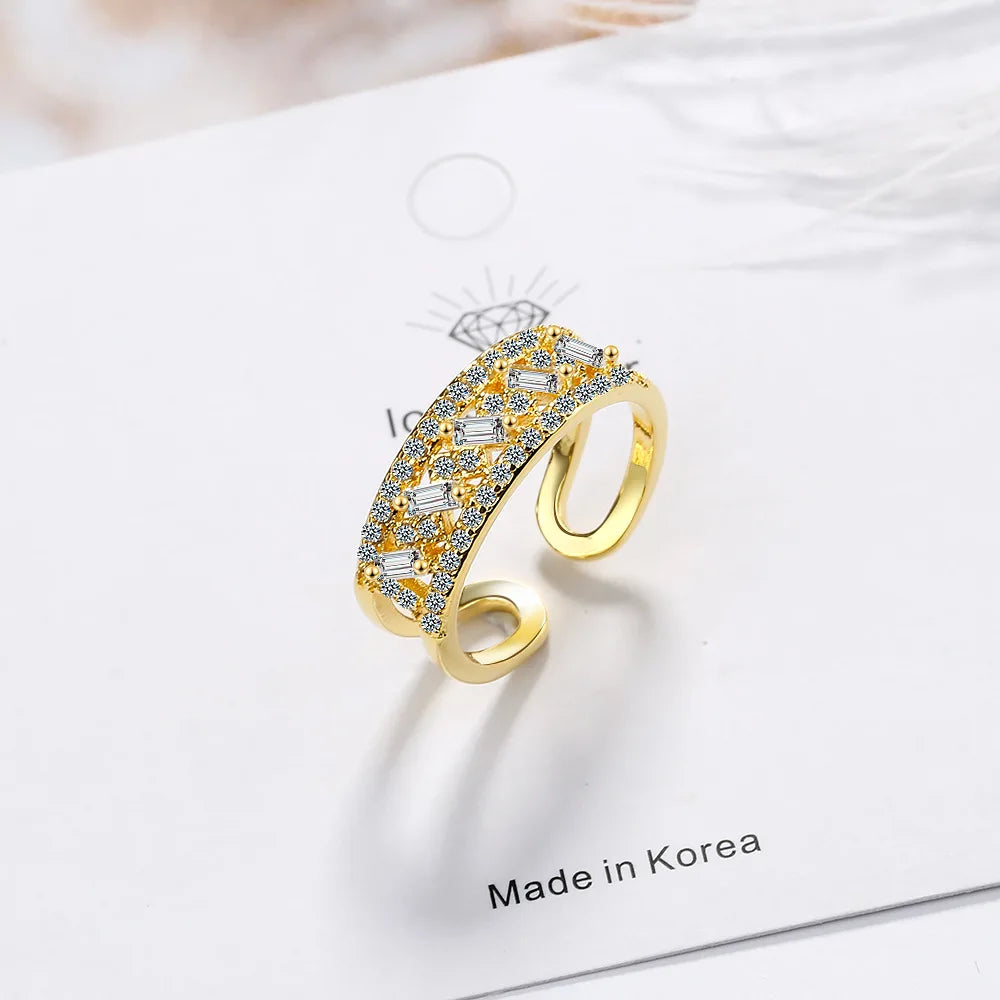 New 925 Sterling Silver 6A Zircon Ring Luxury Shines Simplicity Fashion Exquisite For women Wedding Engagement Jewelry