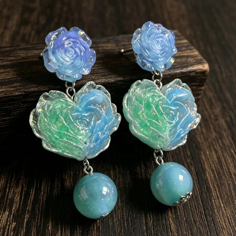 Sweet Flowers Earrings for Women Vintage Beach Style Summer Vacation Jewelry Elegant Versatile Bohemian Pendientes Mujer