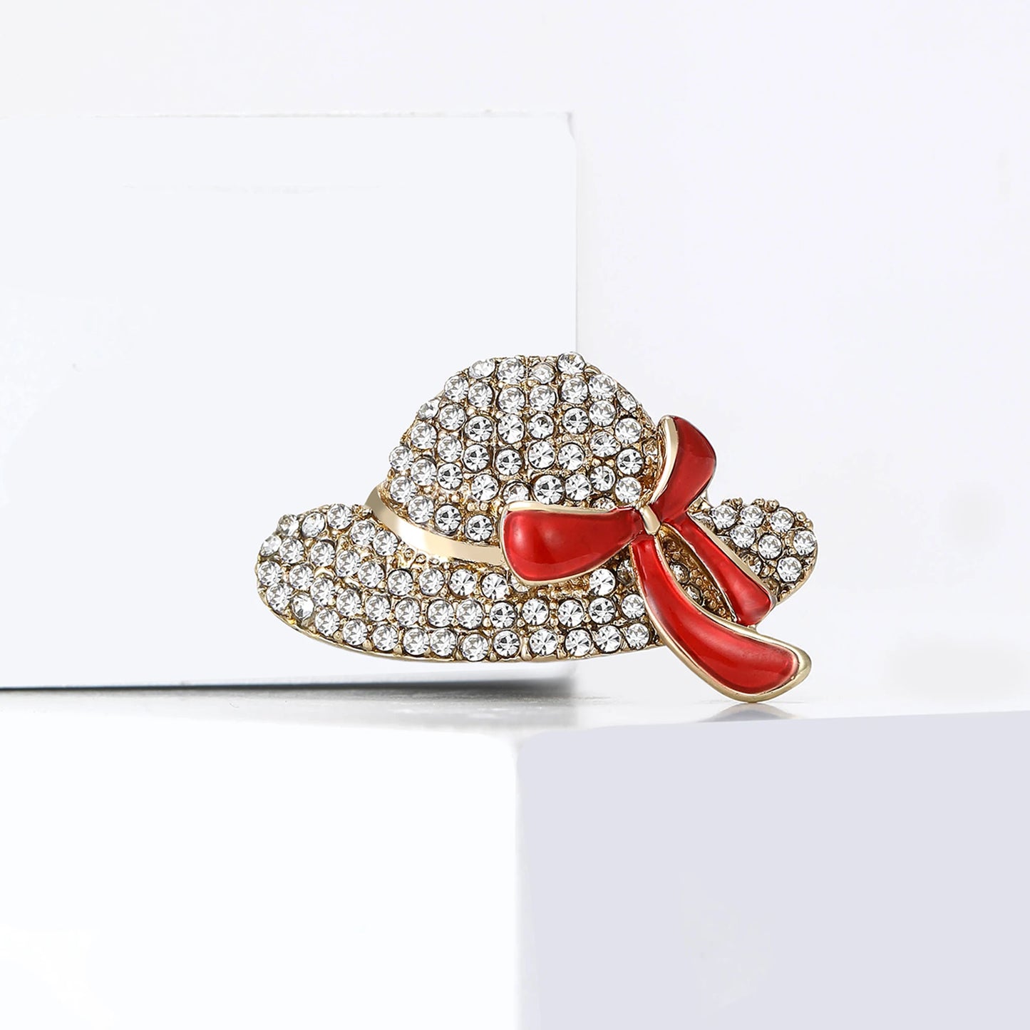 Luxury Rhinestone Sun Hat Brooches for Women Unisex Clothing Pins Necklace Event Party Backpack Fashion New Yea Gifts Decoration