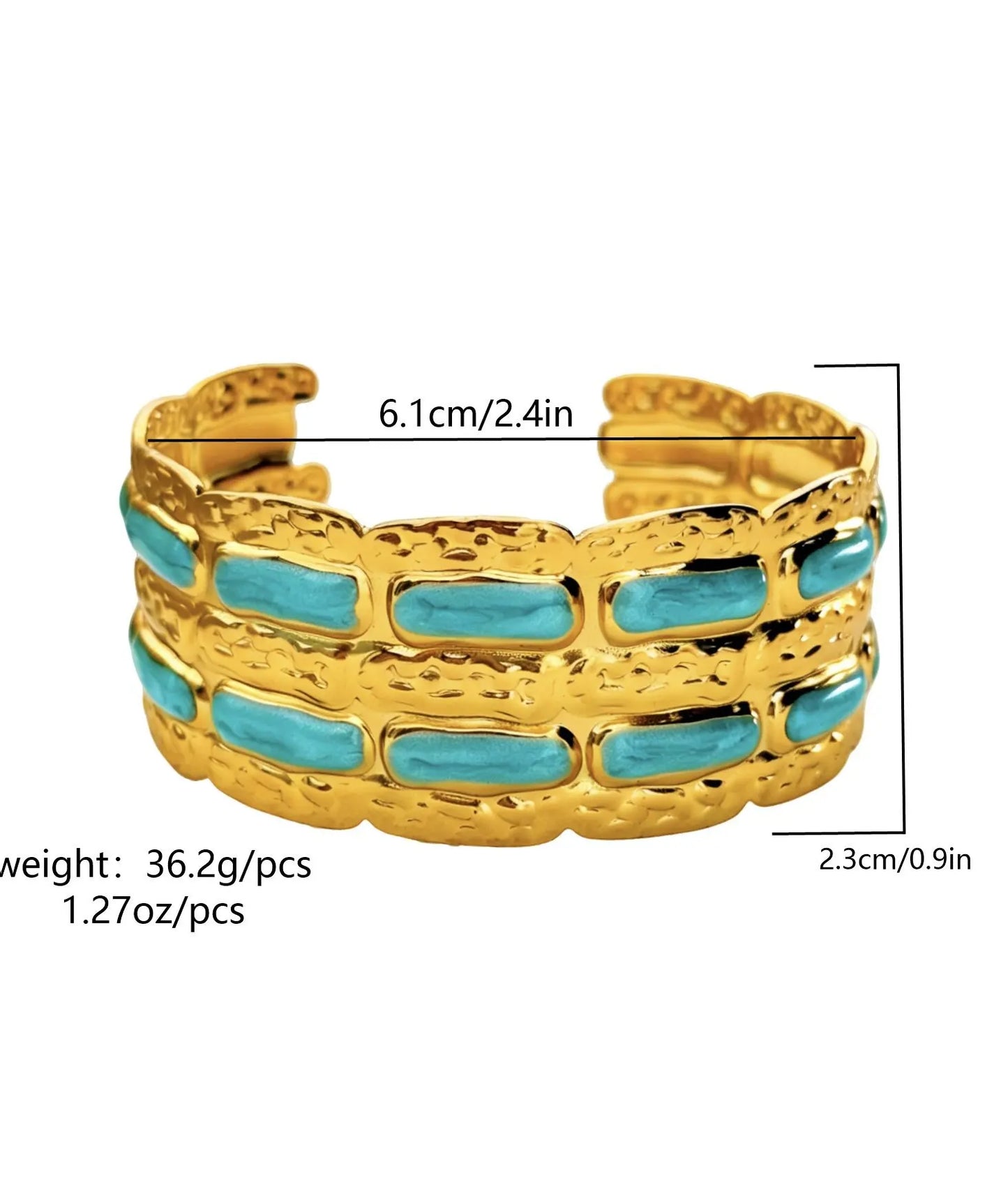 KMVEXO Blue Tones Y2K Vintage Imitation Enamel Irregular Geometry Open Bangle Women Bracelet Jewelry Man Trendy Party Aesthetic