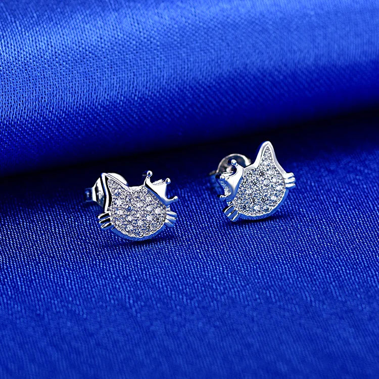 Hot Sale 925 Sterling Silver Earrings AAA Zircon for Women Fashion Party Original Jewelry Gifts Wedding Gift cute
