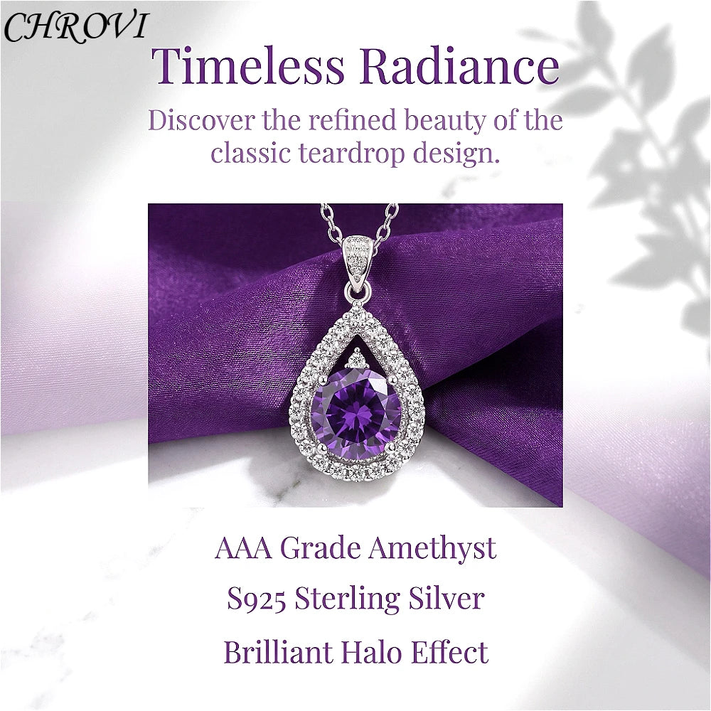 Luxury-Style 925 Sterling Silver Necklace - Fashionable and Versatile Pendant for Women - Gemstone Collar Chain