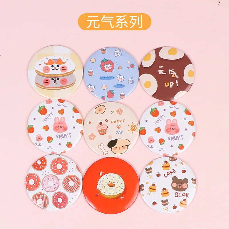30 Pcs Cartoon Flower Cosmetic Mirror / Sweet Women Makeup Pocket Mini Portable /Nice Party Christmas Gift