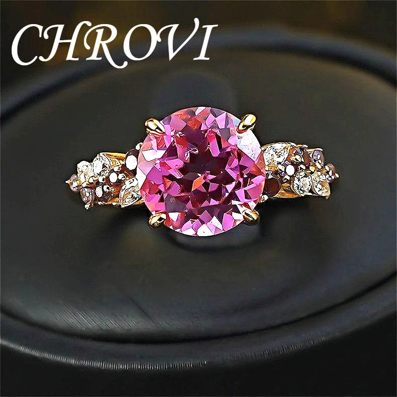Luxury-Style 925 Sterling Silver Focus Single Diamond Round Sparkling Open-Style Ring for Women at Banquet Events