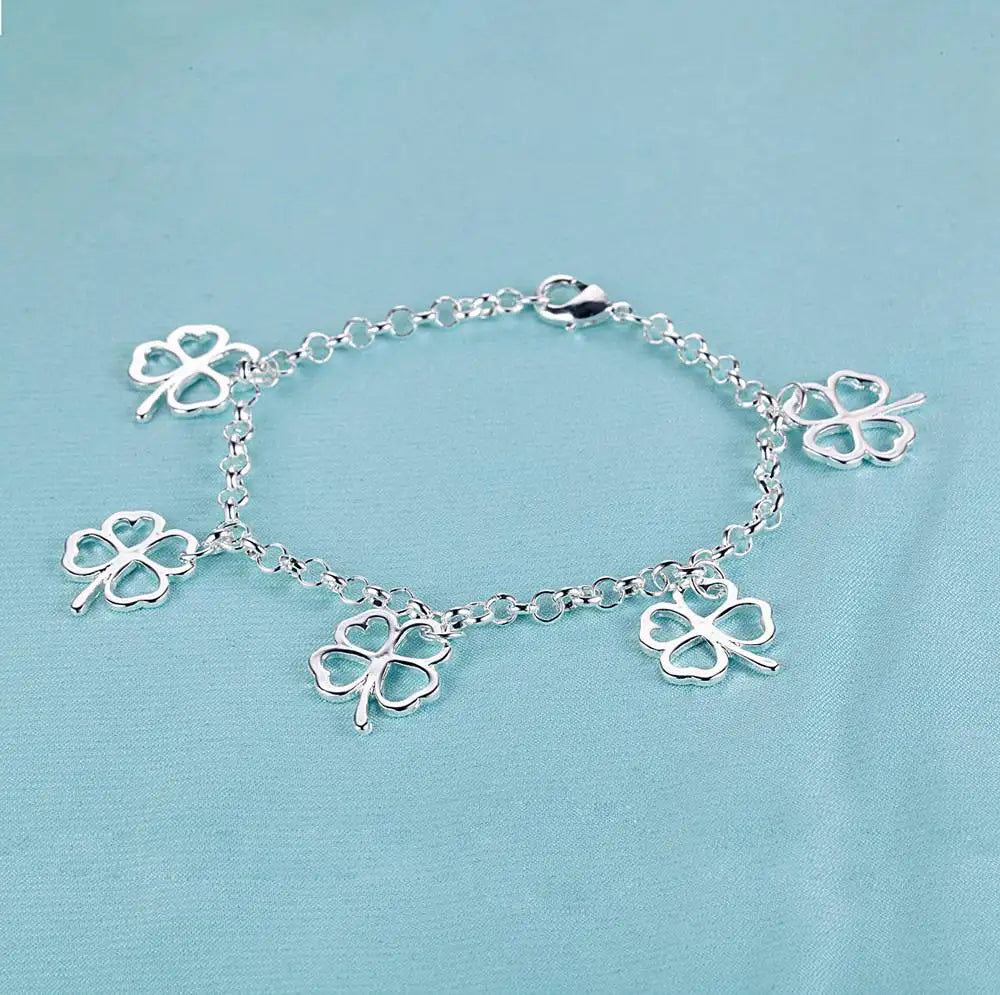 925 Sterling Silver Bracelet Heart High Quality Romance Chain For Woman Men Fashion Engagement Party Wedding Jewelry Gift