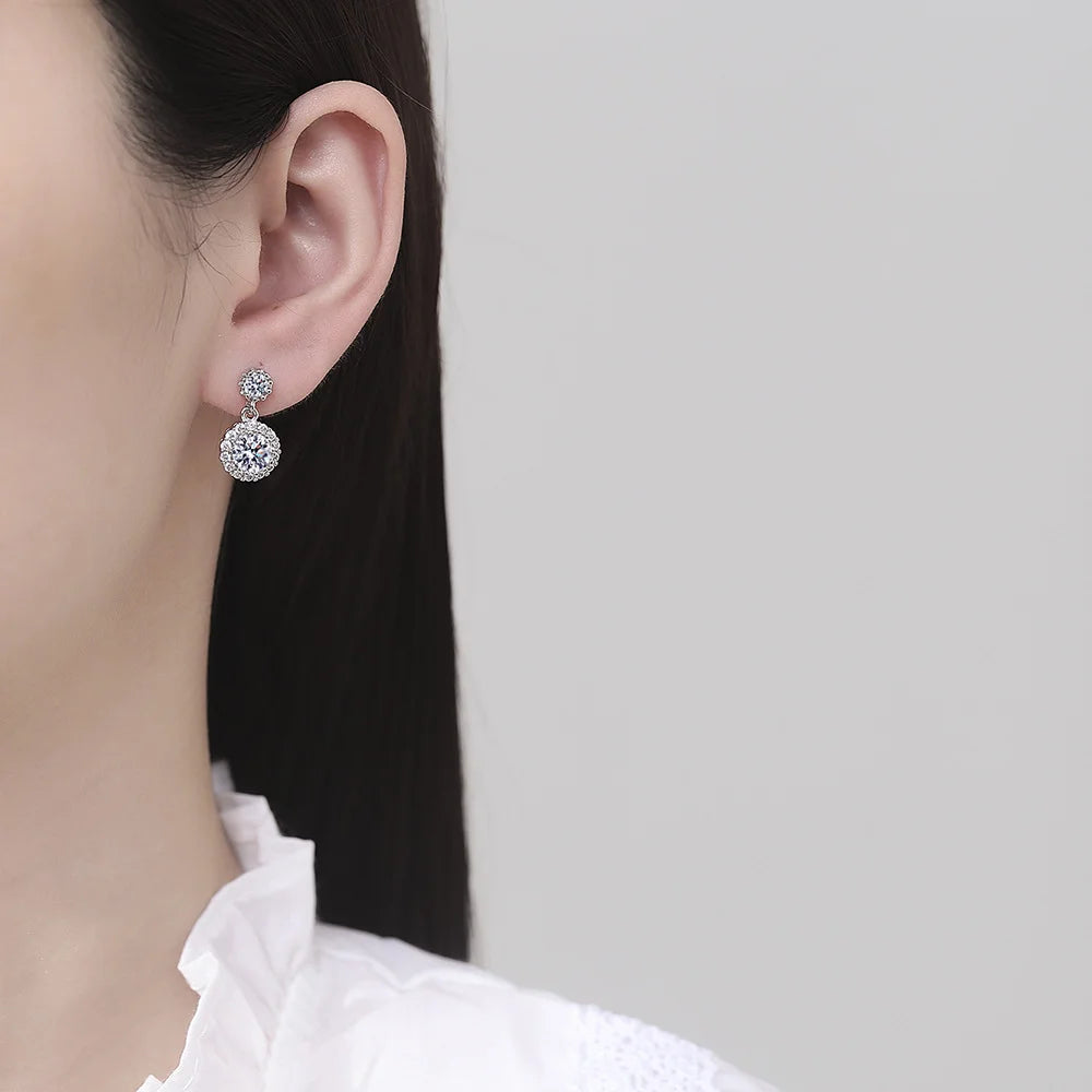 925 Sterling Silver Crystal Zircon Earrings For Women High-End Temperament Tassel Earrings Simple And Versatile Earring Jewelry