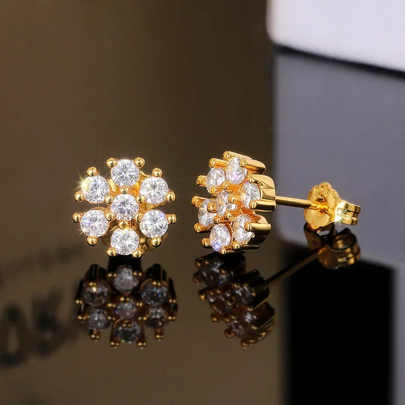 Unique Square Black Stone Stud Earrings for Women Special-interested Ear Accessories Daily Wear Party Statement Jewelry