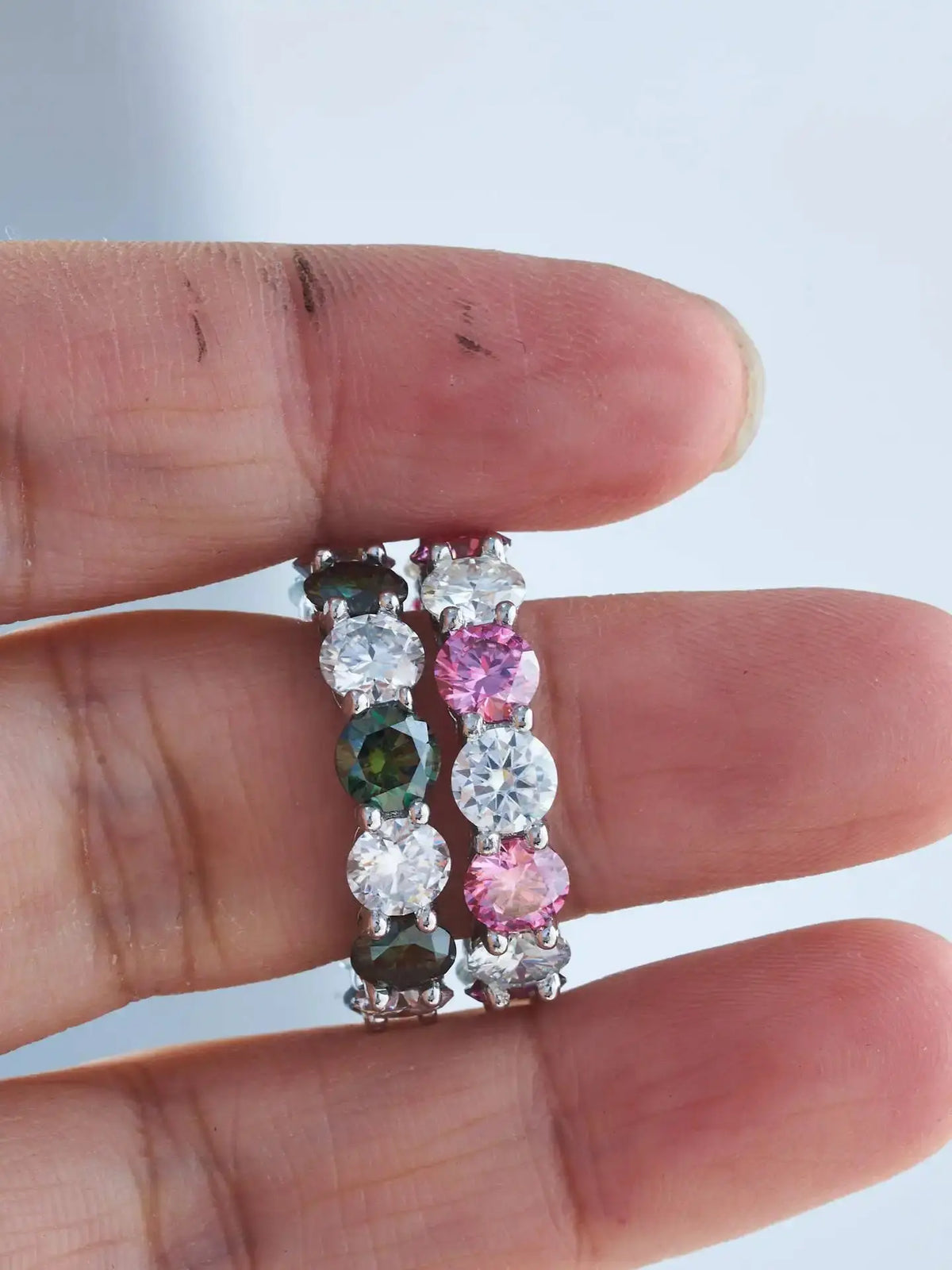 Moissanite Rings 14 Tones 7ct Sterling Silver D VVS Lab Diamond with GRA Certificate Engagement Wedding Ring for Women
