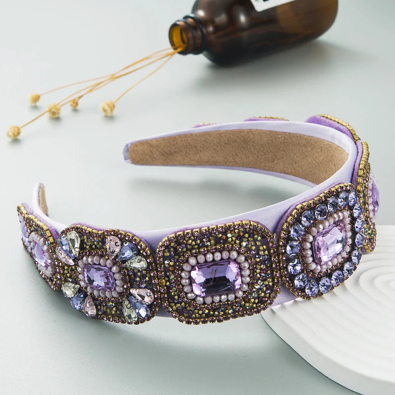 Fashionable New Style Brilliant Crystal Baroque Headband Grottoes With High Grade Fragrant Headband Accessories
