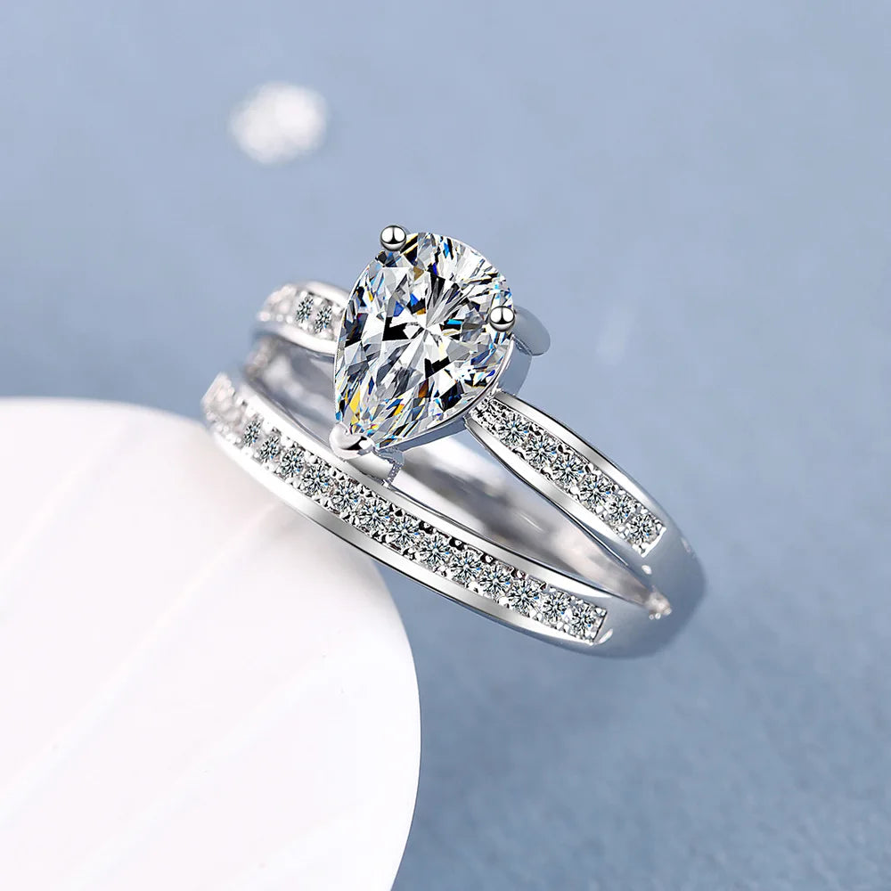 New 925 Sterling Silver 6A Zircon Ring Luxury Shines Simplicity Fashion Exquisite For women Wedding Engagement Jewelry