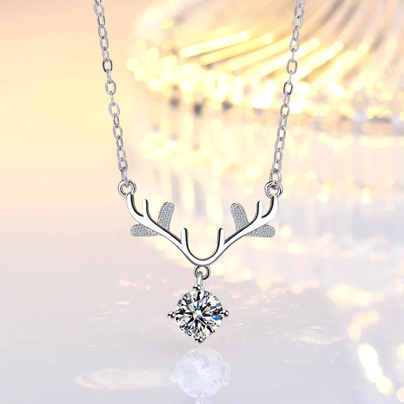 925 Sterling Silver Necklace Pendant Romance Heart Zircon High Quality For Woman Fashion Wedding Engagement Jewelry Gift