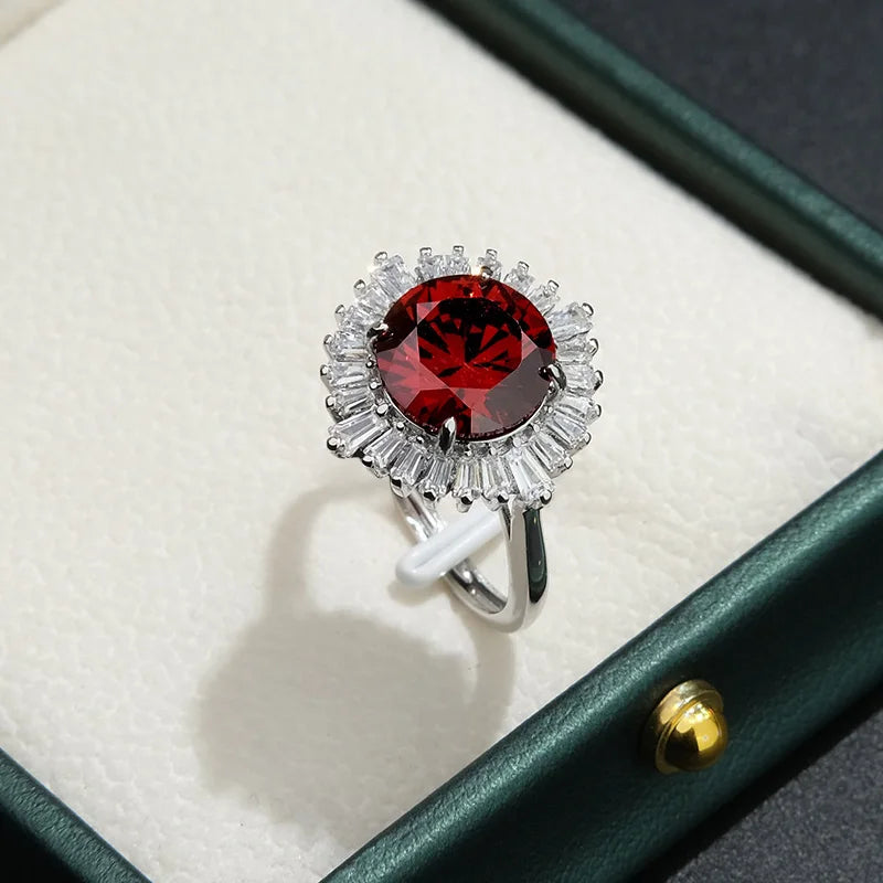 New 925 Sterling Silver Zircon Ring Luxury Shines Simplicity Fashion Exquisite For women Wedding Engagement plated 18k Jewelry