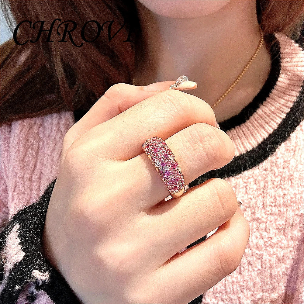 Retro 925 Sterling Silver Botanical Mint Color Ring, Colorful Frosted Pastry, Full Diamond Set Pink sapphire Ring, Women's Acces