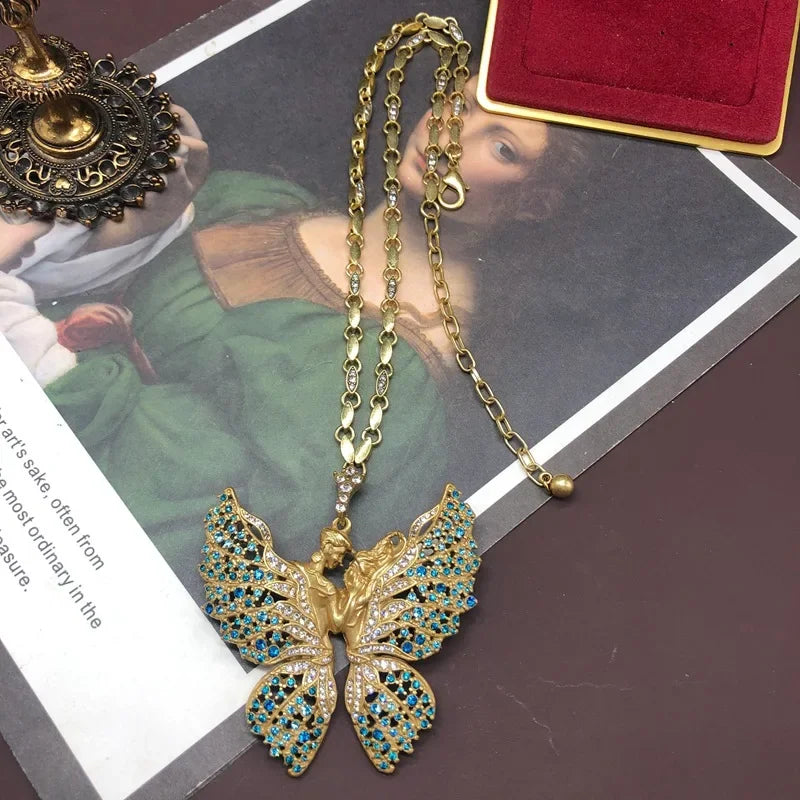 NISHIZAWA Buterfly Earrings for Women Diamonds Palace Style Vintage Jewelry Fashion Luxury Exquisite Elegant Pendientes Mujer