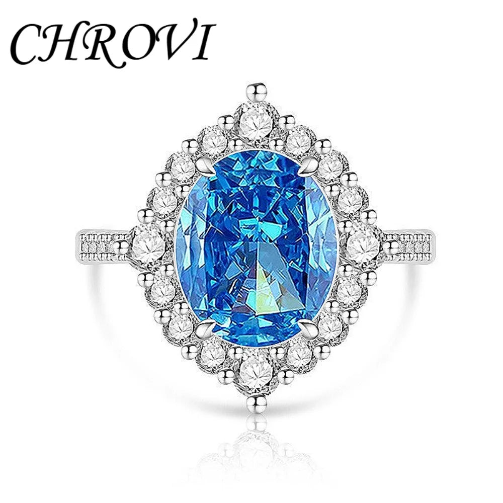 Light luxury 925 sterling silver gemstone ring, luxurious jewelry, unisex, fashionable for work, parties, and weddings ring