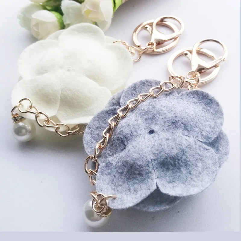 Luxury CC Eiffel Tower Car Key Chains Women Bag Handbag Pendants Plush Keychain Gift Jewelry