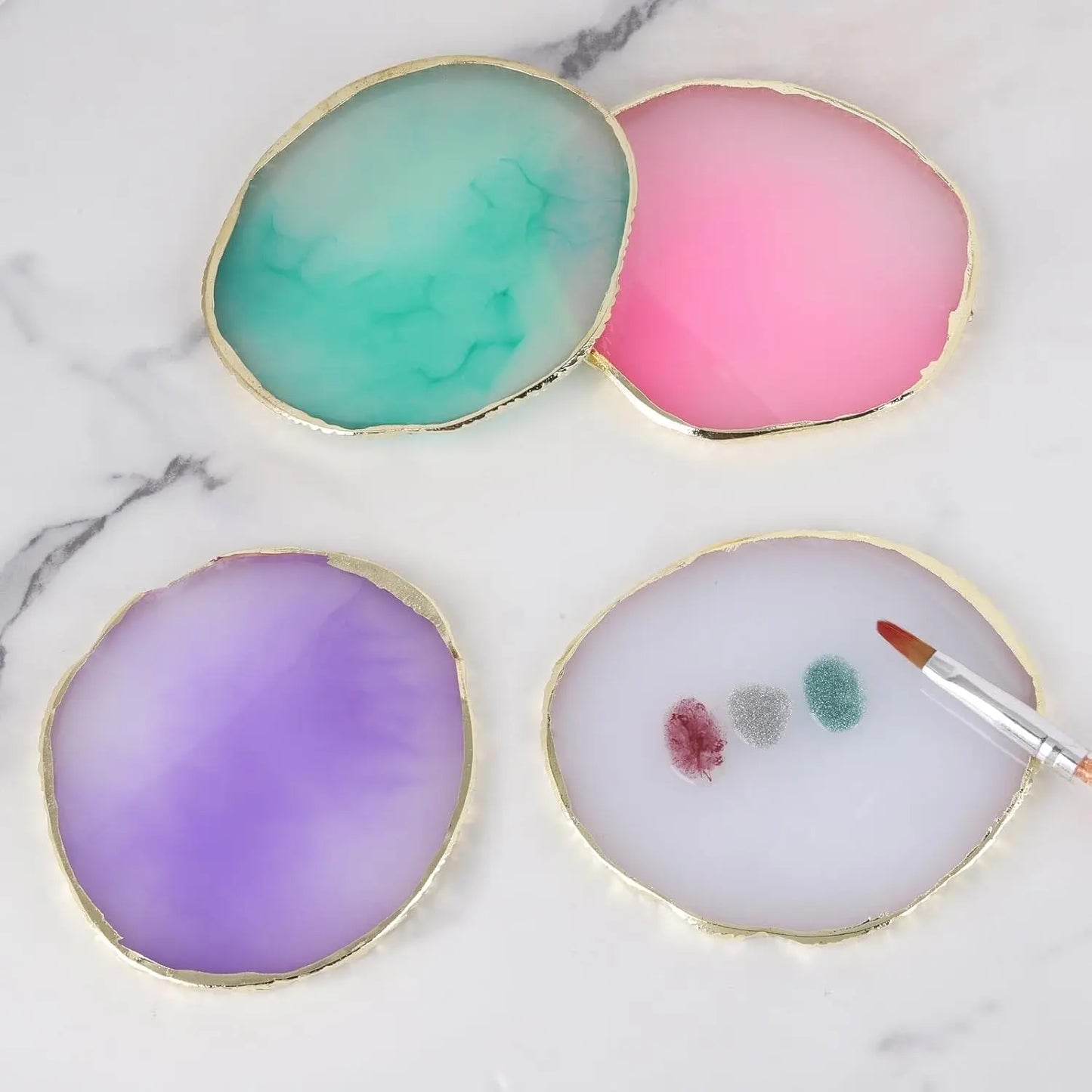 Resin Jewellery Dish Trinket Dish Small Decorative Plate Organizer Ring Dish Holder Keys Tray Key Bowl Gift for Mother Birthday