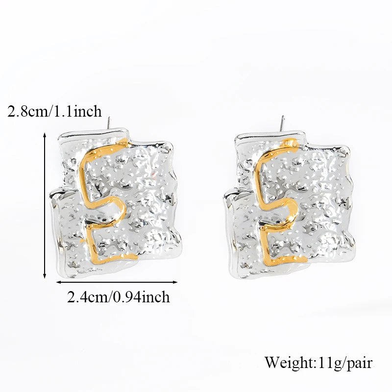 EILIECK 316L Stainless Steel Geometric Loops Dangle Earrings For Women New 18K Gold PVD Plated Ear Stud Water-resistant Jewelry