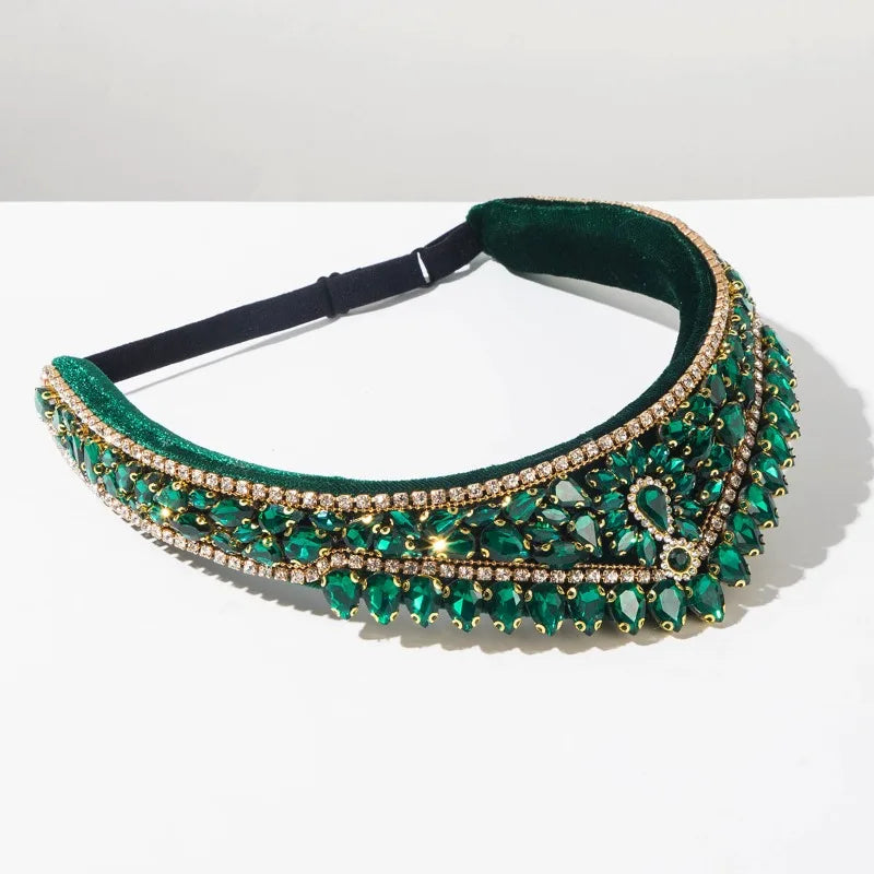 Baroque Rhinestones Hair Accessories Dinner Party Light Luxury Fashion Jewelry Elegant Shiny Exquisite Versatile Hairband