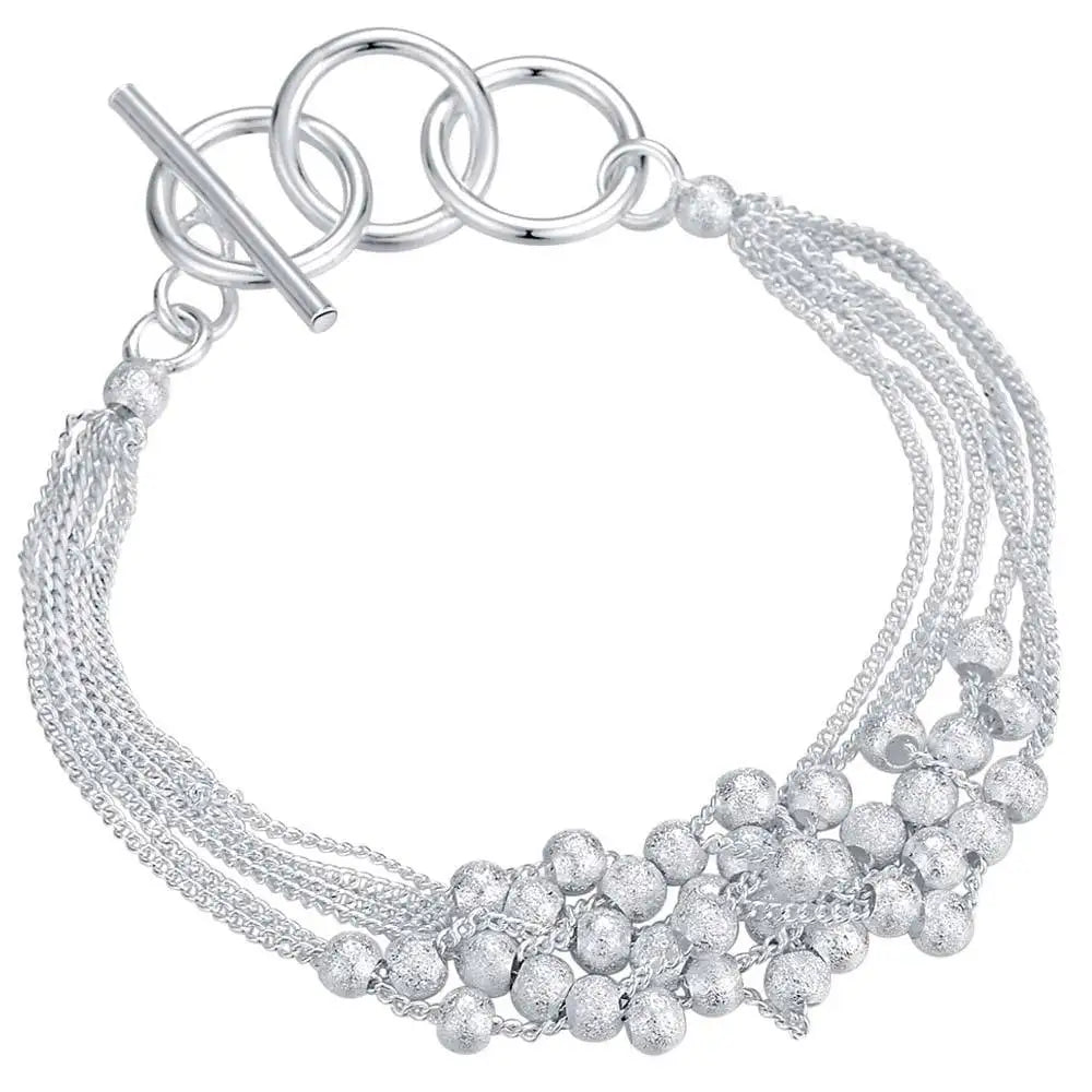 New 925 Sterling Silver Bracelet Heart High Quality Romance Chain For Women Fashion Engagement Party Wedding Jewelry Gift