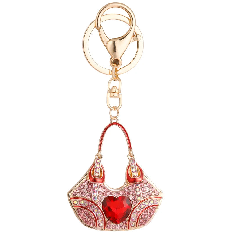 Luxury Women's Love Bag Key Ring Handbag Pendant Car KeyChain Souvenir 2024 New