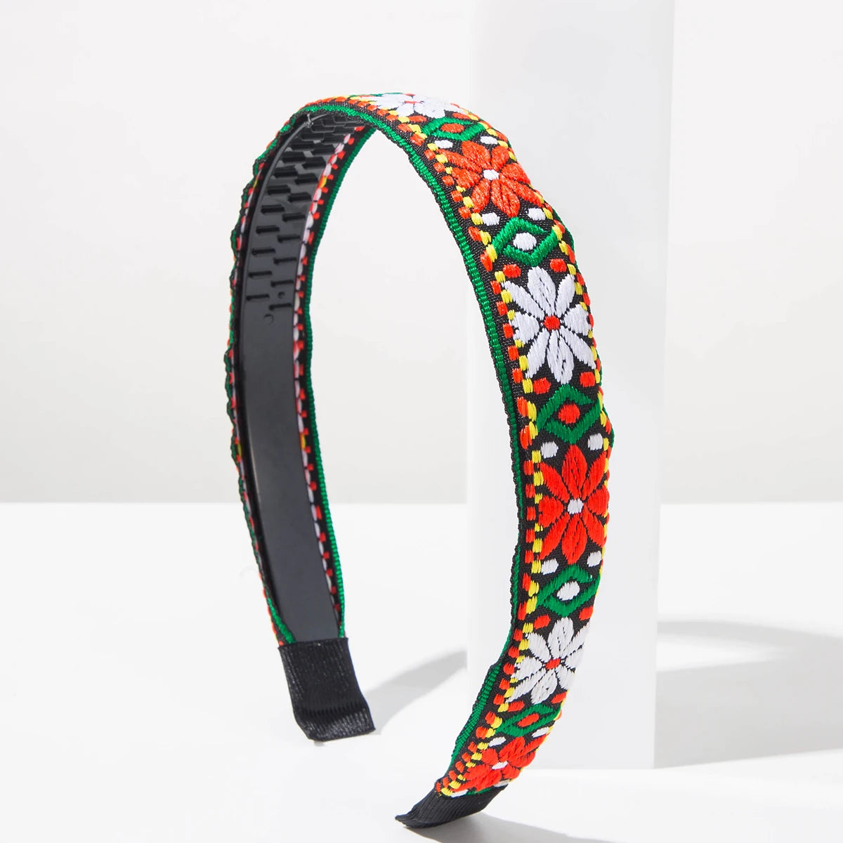 Retro Ethnic Style Embroidery Flower Love Thin Edged Headband, Personalized Light Luxury, Niche Design, Hair Accessories