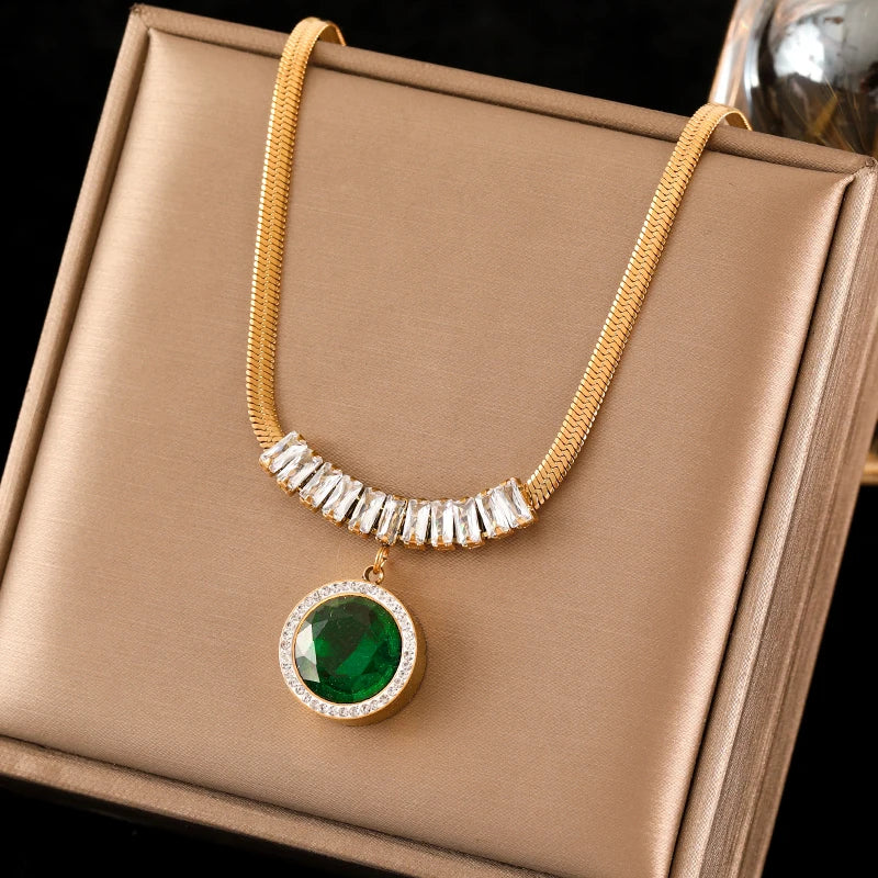 EILIECK 316L Stainless Steel Large Flower White Pearl Necklace For Women Fashion New Party Gift Neck Chain Waterproof Jewelry