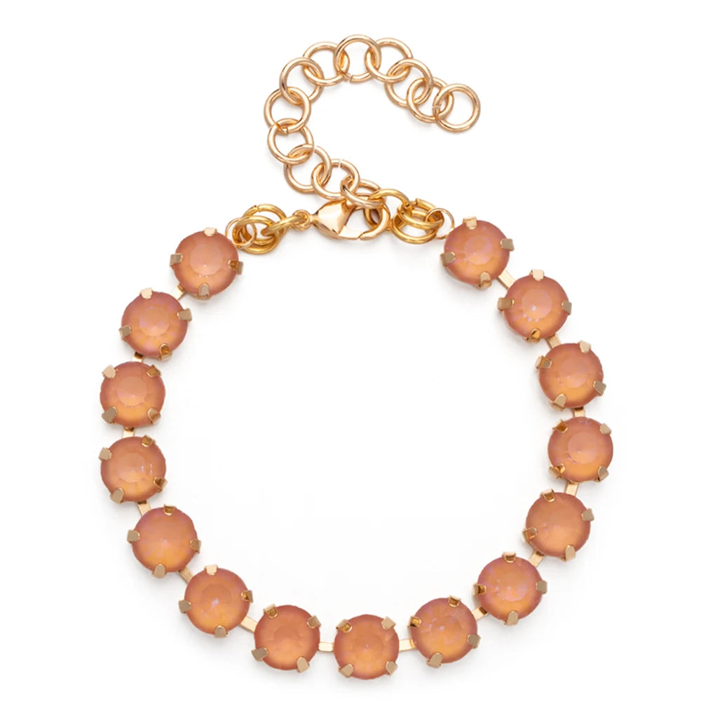 BEUTIFOR Colorful Crystal Bracelet for Women Gold Color Link Chain Bohemian Jewelry 2025