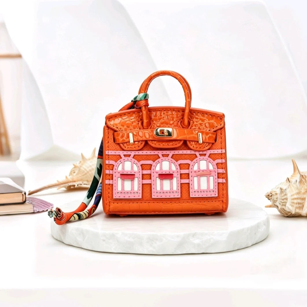 Mini Hanging Small Home Light Luxury New Fashion Decoration Envelope Headphone Leather Purse Leather Pendant Mini Keychain