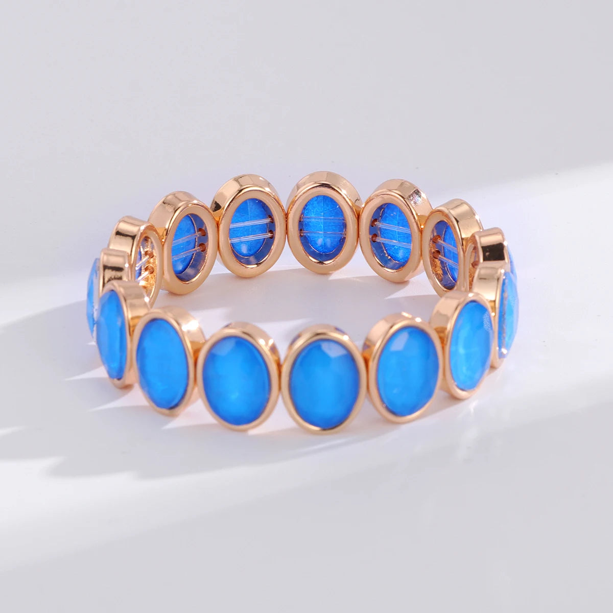 2026 New Arrival Glass Crystal Candy Beads Bracelets Colorful Rhinestone Girl Women Gold Color Bangle Bohemian Style Bracelet
