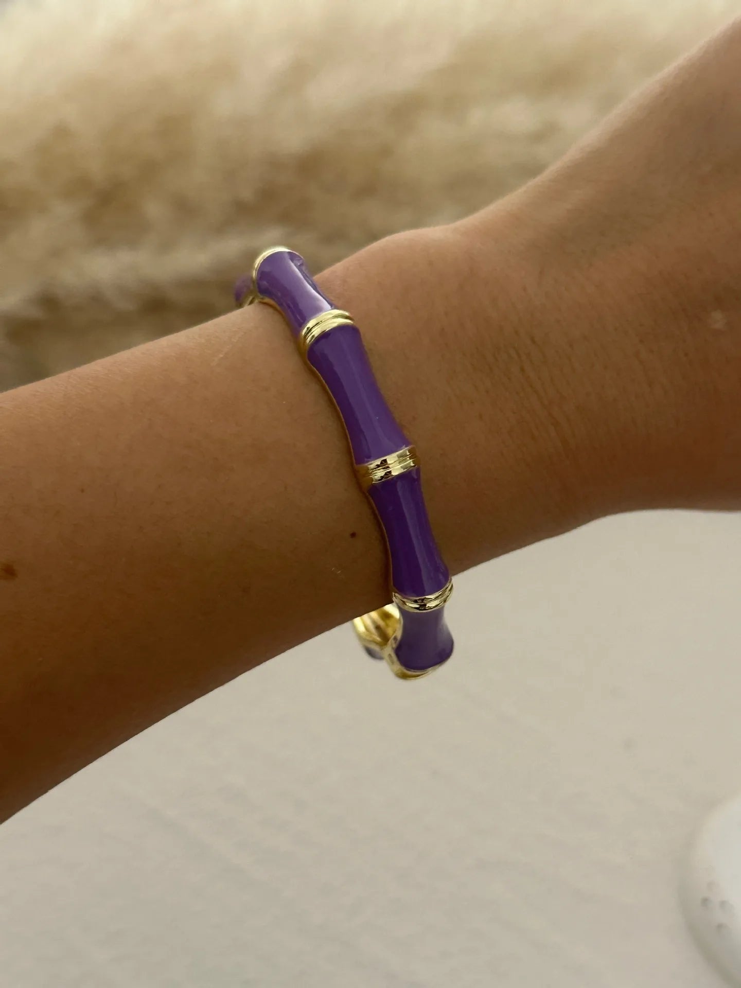 KMVEXO Irregular Purple Color Dripping Oil Zinc Alloy Enamel Bangles Geometric Wide Cuff Spring Bracelets For Women Jewelry ﻿