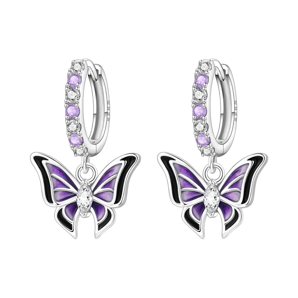 Orstarry 925 Sterling Silver Blue Zircon Dragonfly Drop Earrings Women Earrings Charm Fashion Versatile Party Jewelry Gifts