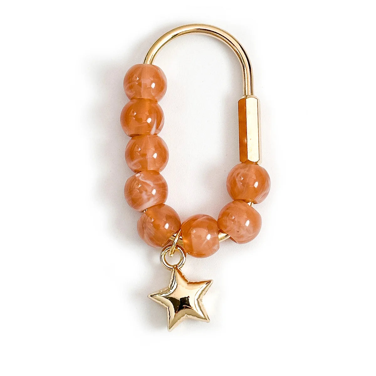 Multicolor Bead Key Chain with Heart Star Pendant Cute Aesthetic Handbag Charm Trendy Car Keys Holder Ladies Daily Decor