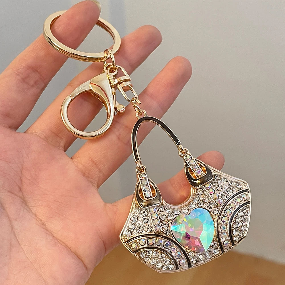 Luxury Women's Love Bag Key Ring Handbag Pendant Car KeyChain Souvenir 2024 New