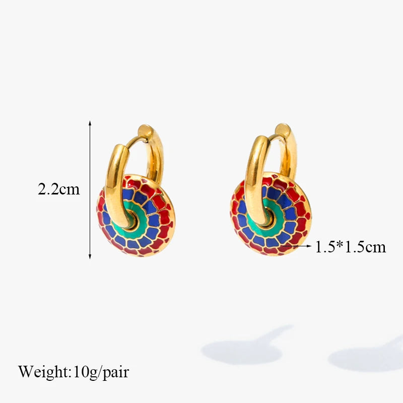 EILIECK 316L Stainless Steel Vintage Hoop Earrings For Women Girl Fashion Waterproof Small Ear Buckle Jewelry Gift Party Bijoux
