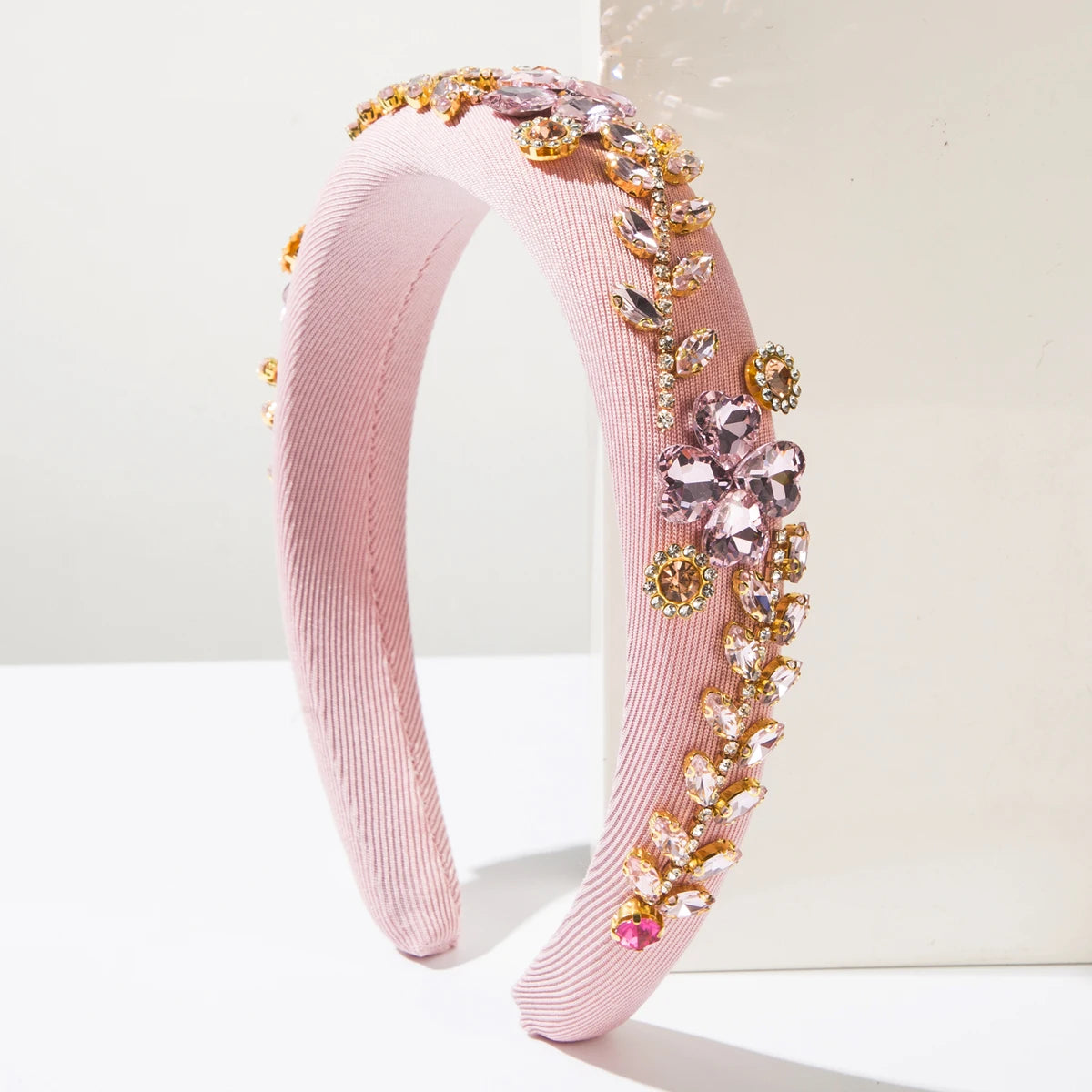 Cross Border New Fashionable Diamond Studded leaf Shaped Headband  With High-End Feel,   Beautiful Banquet Headband