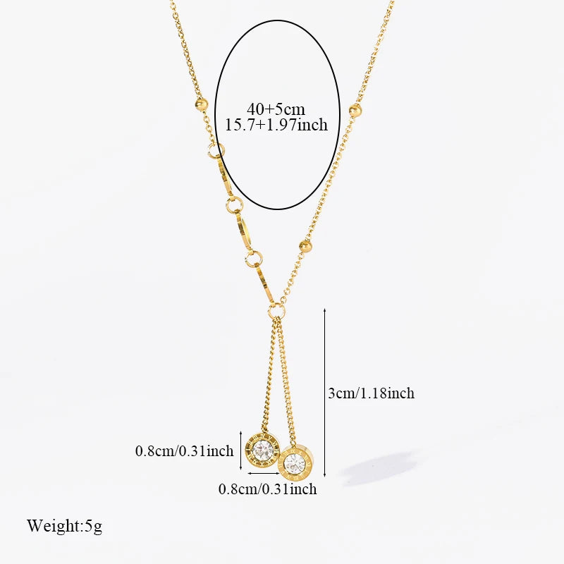 EILIECK 316L Stainless Steel Shell Starfish Pearl Pendant Necklace For Women Fashion New Party Gift Charm Neck Chain Jewelry