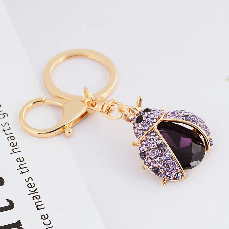 Fashion Rhinestone Crystal Metal Keychain Lovely Cartoon Marine Style Tortoise Fish Dolphin Keyring HandBag Car Pendant Gift