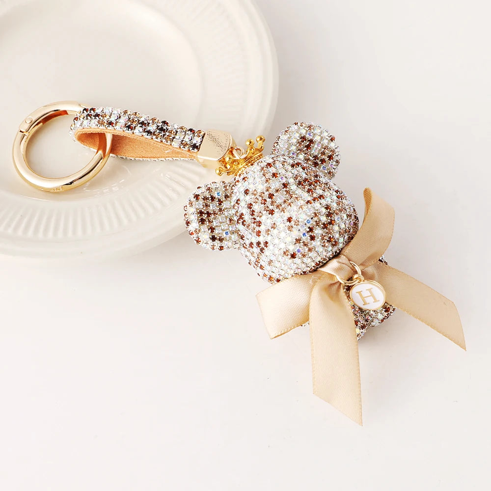 Bear Key Chain Full Crystal Inlay