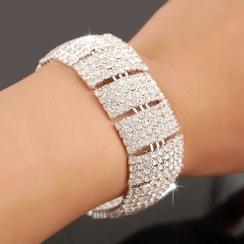 New Fashion Charm Bracelets 925 Silver AAAAA Zircon Crystal Women Bracelet Wedding Engagement Luxury Jewelry