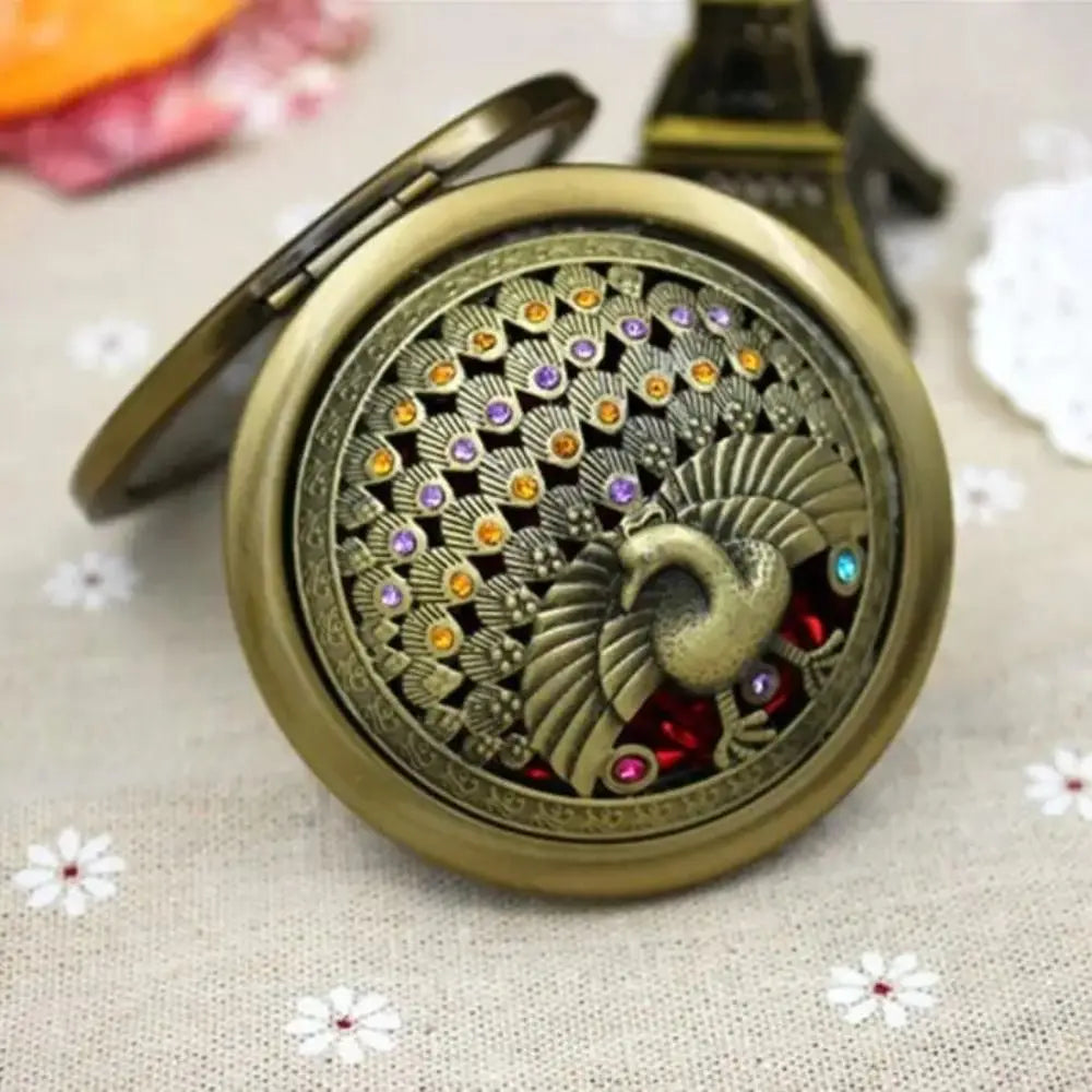 New Hot Folding Pocket Mirror Round Compact Double-sided Vintage Hollow Makeup Mirrors
