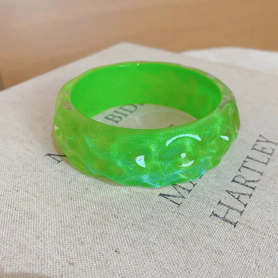 2026 Trendy Summer Irregular Fashion Resin Bracelet For Fashion Women Charm Sea Beach Seaside Vacation Jewelry Accessories