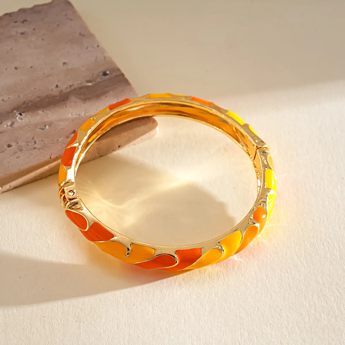 KMVEXO Elegant Irregular Enamel Dropped Glaze Open Bangles for Woman Bohemia Trend Metal Bracelet Vintage Jewelry Gift