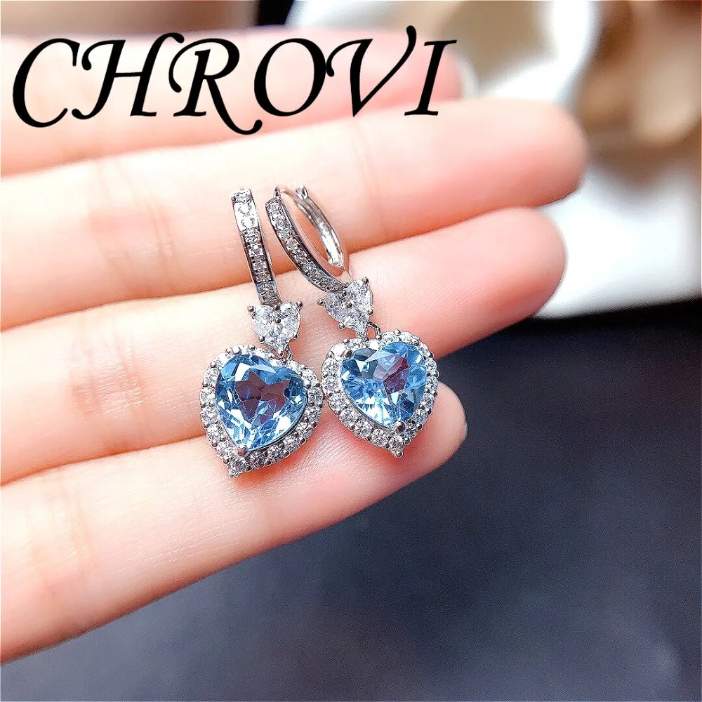Light luxury 925 sterling silver new Palan set of ring, pendant, earrings, studs, sweet heart, fashionable and simple