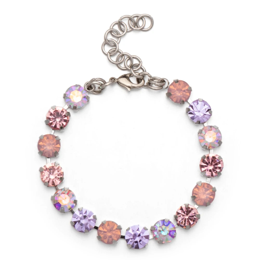New Design Hot Deal Crystal Charms Bracelets For Women Claw Drill Set Colorful Crystal Bracelets Lobster Clasp  Link Chain