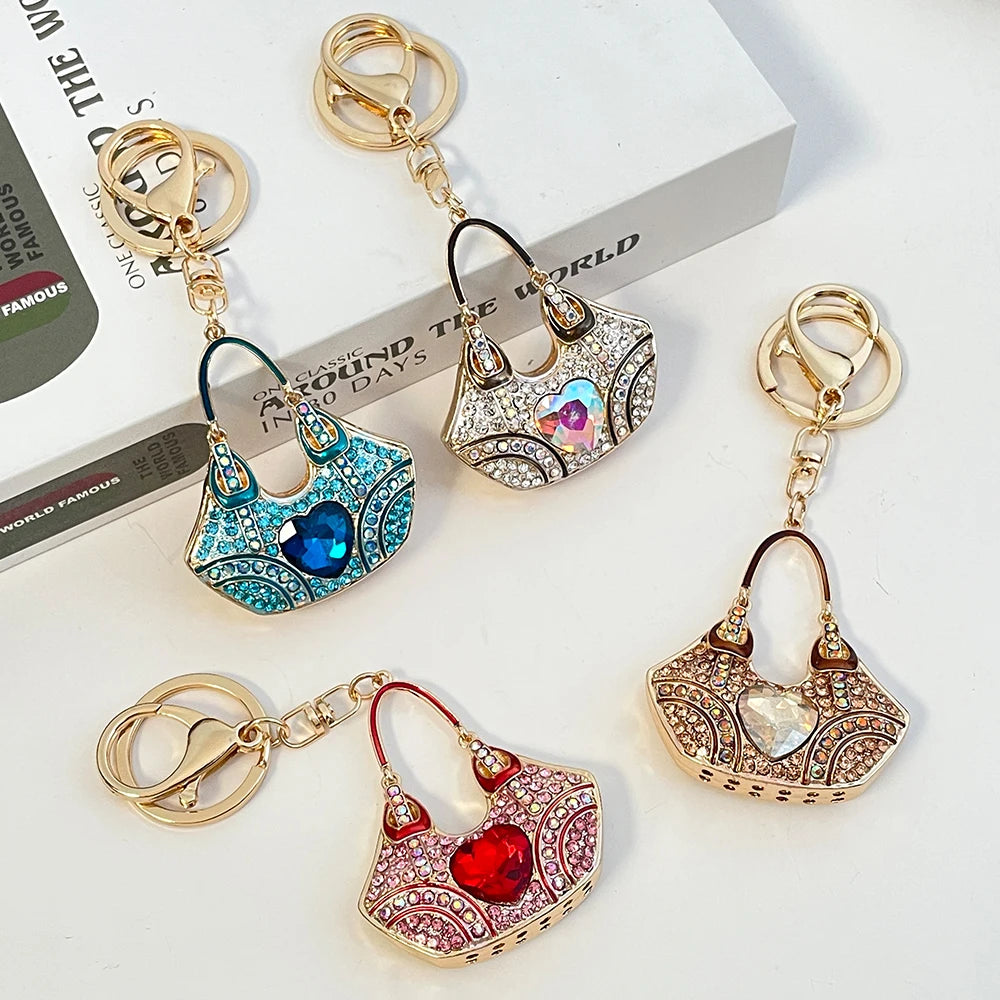 Luxury Women's Love Bag Key Ring Handbag Pendant Car KeyChain Souvenir 2024 New