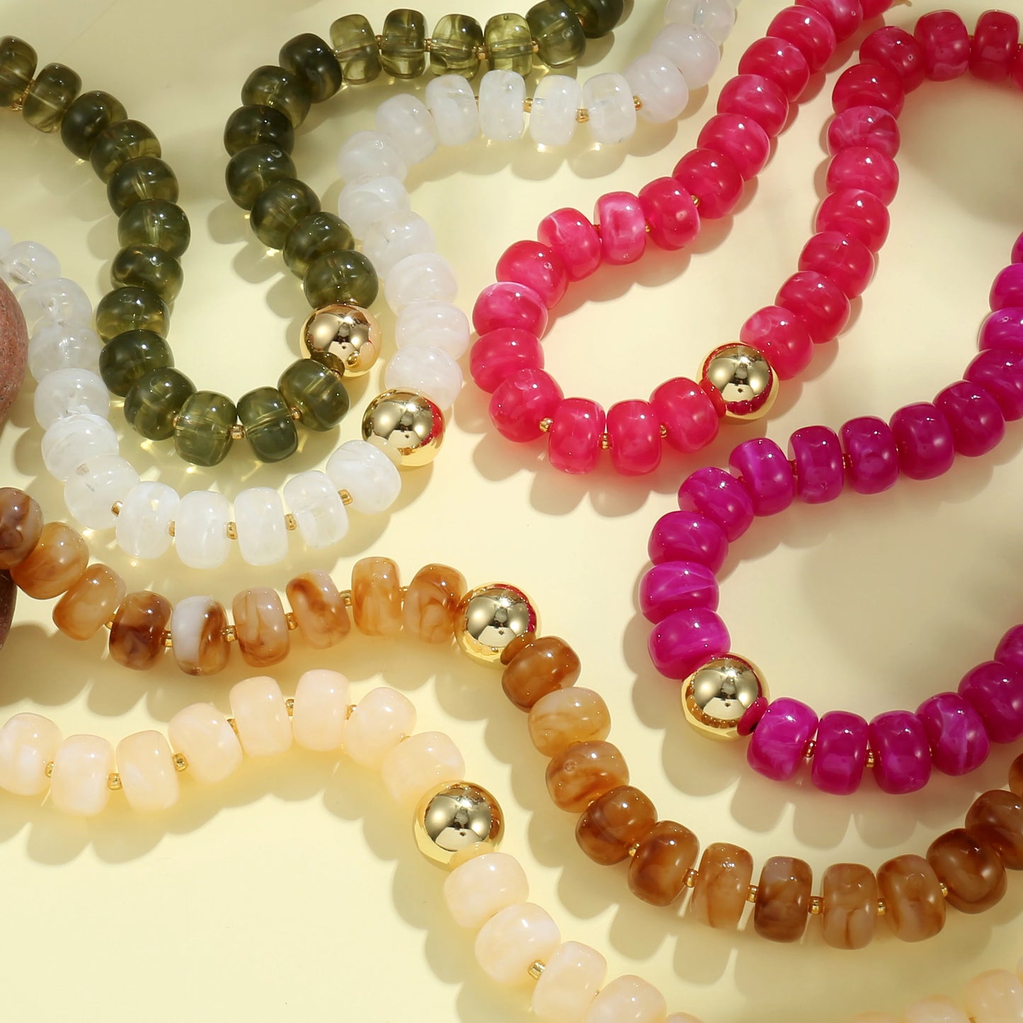 Badu New Colorful Acrylic Beaded Choker Necklace for Women Bohemian Trendy Summer Statement Jewelry Gift 2026